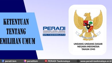 Ketentuan Tentang Pemilihan Umum