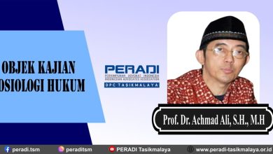 Objek Kajian Sosiologi Hukum Menurut Prof. Dr. Achmad Ali, S.H., M.H